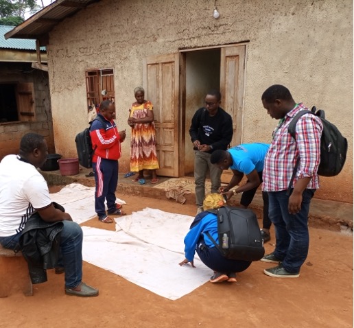 Field practical training session led by the Centre for Research in Infectious Diseases (CRID) in the village of Elende, Cameroon for the National Malaria Control Program staff through the Pan-Africa Mosquito Control Association (PAMCA) project.