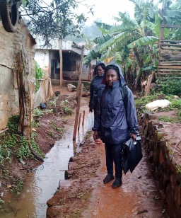 Relapsing Malaria team members (University of Florida, University of North Carolina at Chapel Hill, and University of Dschang), enrolling subjects during the rainy season as part of our community survey in Dschang, West Cameroon.